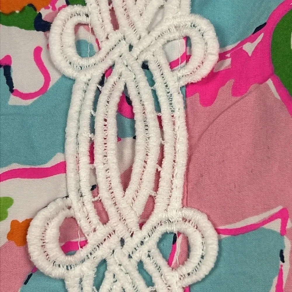 Lilly Pulitzer for Target Pink Floral Lace-Trim Mini Dress - Picture 7 of 14